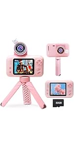 Amazon.co.jp: Yukicam キッズカメラ 三脚付き 子供用カメラ 小学生用